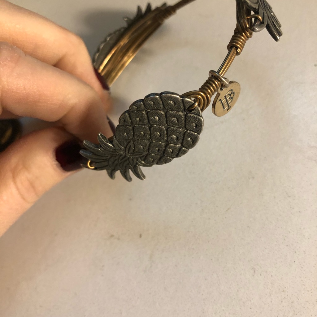 Bourbon And Bow Ties Pineapple Bangle 12$